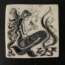 Mermaid Tea — Ceramic Scratch Illustration