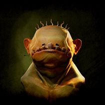 Monstruo busto en 3D expresivo