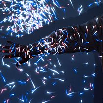 Projected Light Swarm on Outstretched Arm
