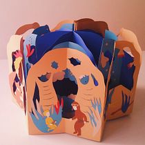 Libro pop-up de bosque submarino