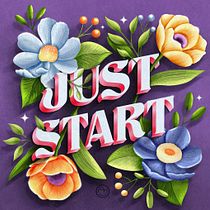 Mein Abschlussprojekt für den Kurs: Digitales Lettering: Kombiniere Blumen und Schrift in Procreate