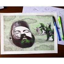 Il mio progetto del corso: Illustrazione artistica surrealista con penna a sfera