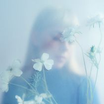 Veiled Portrait with White Cosmos