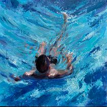"FLOTANDO" - Mi proyecto del curso: Pintura al óleo: el agua y la figura humana