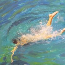 Ahhh... buscando el refresco. Mi obra final en olio alkyd sobre lienzo.