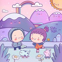 Paseo kawaii en patines mágicos