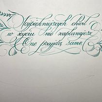 Mój projekt z kursu: Kursywa angielska i jej kaligraficzne ozdobniki