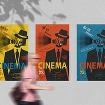 Retro Kinoposter im Pop-Art Stil