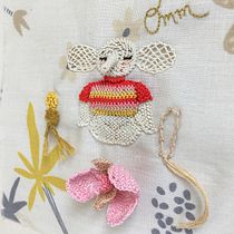Mi proyecto del curso: Bordado en relieve con la técnica de encaje con nudos 