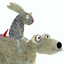 Hare Riding a Gentle Bear