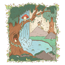 Mi proyecto del curso: Ilustraciones de bosques de fantasía en Procreate y Photoshop