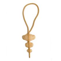 Gold Crochet Wire Pendant Necklace