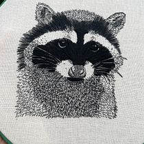 Mi proyecto del curso: Dibujo con hilo - Mapache