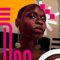 Bold Portrait with Geometric Accents