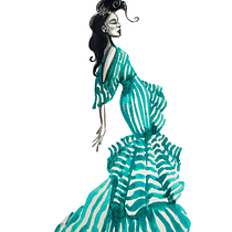My project for course: Watercolor Fashion Illustration: Silhouette, Color and Flow