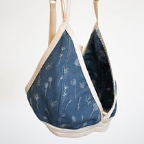 Blue Botanical Bra and Thong Set