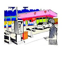 A pay phone on La Brea near Florence.