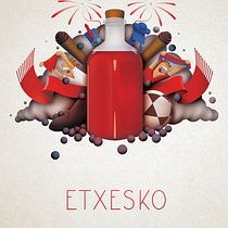 Pacharán Etxesko. Design gráfico e Ilustração tradicional projeto de Javier Sánchez Nagore - 17.03.2015