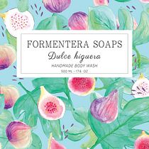 Dulce higuera de "Formentera soaps". Un projet de Br, ing et identité, Design , Conception de produits, Illustration traditionnelle, Packaging , et Peinture de Tània García Jiménez - 26.03.2015