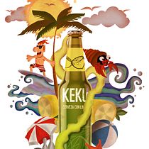 Cerveza Akeku ilustración final. Traditional illustration project by EDUARDO GARCIA ALCALDE - 04.06.2015