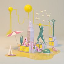 Proyecto del curso Dirección de Arte con Cinema 4D "A Coruña". 3D project by Yago Torres Seoane - 05.21.2015