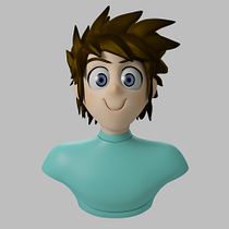Mi Proyecto del curso Modelado de personajes en 3D, Megaman. Un projet de 3D , et Sculpture de oscar gonzalez - 01.09.2015