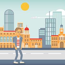 Pepito dando un paseo por la ciudad. Animation project by Santiago Vallado - 06.15.2015