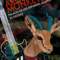 Cartel "Arctic Monkeys" [Mi Proyecto del curso Ilustración para music lovers]. Design, Graphic Design, and Traditional illustration project by Álvaro Cereceda - 07.07.2015