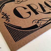 Gracias. Serigrafia de lettering . Design, Writing, and Screen Printing project by Noelia Tramullas Fernandez - 10.21.2015