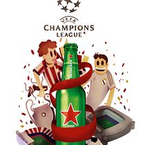 Heineken Champions league 2013 - 2014. Traditional illustration, and Advertising project by diegohndz - 08.06.2015