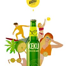 Keku Cerveza con Limón. Design, Animação e Ilustração tradicional projeto de María F. Quintero Novoa - 13.10.2015