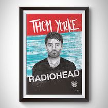 Póster Thom Yorke (Radiohead). Een project van  Beeldende kunst,  Ontwerp, Grafisch ontwerp, Traditionele illustratie y Zeefdruk van Juanjo-se Peñalver - 07.01.2016