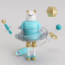 Marcelo, mi personaje del curso, espero que os guste! :D. Een project van 3D, Speelgoedontwerp y Grafisch ontwerp van gonzzzalo - 20.01.2016