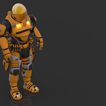 Risk Of Rain Fan art Zbrush  y softimage Modelado de personajes en 3D. Un projet de 3D , et Conception de personnages de Daniel Arias Gómez - 25.01.2016