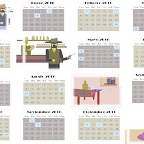 Loco West Calendario. Un projet de Illustration traditionnelle de Angel Piñero a Pascual del Riquelme - 27.01.2016