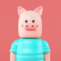 Pig-head. Een project van 3D y Ontwerp van personages van Fernando Parra - 08.02.2016