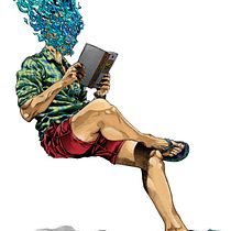 De qué hablo cuando hablo de leer. Projekt z dziedziny Trad, c i jna ilustracja użytkownika Moisés Blanco Ríos - 27.02.2016