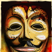 V for Vendetta ;). Projekt z dziedziny Trad, c i jna ilustracja użytkownika Fernando Lara Lopez - 15.03.2016