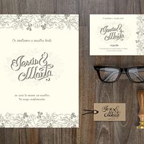 lettering invitación de boda. Fine Arts project by vegamaria1990 - 03.17.2016