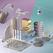 Barcelona: Proyecto del curso Dirección de Arte con Cinema 4D. 3D project by Fernando Ramirez Luque - 03.18.2016