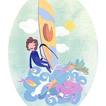 Ilustración para cartel  V Regata del Queso. Un progetto di Illustrazione tradizionale di arrabalmar - 07.04.2016