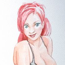 Mi Proyecto del curso: Cómo conquistar a una Pin Up. Un proyecto de Ilustración tradicional de Tien Wen Wu - 29.05.2016