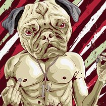 Pug Life. Street Art, Fine Arts, Cop, writing, Design, Graphic Design, Traditional illustration, T, and pograph project by Adrián Sierra Laporta - 08.21.2015