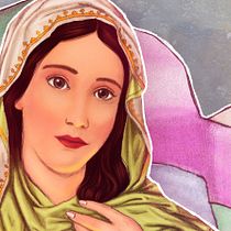 Virgen María (Rosa Mística): Del dibujo a lápiz a la ilustración digital. Projekt z dziedziny  Sztuki piękne, Projektowanie graficzne, Trad, c i jna ilustracja użytkownika Enrique Vidal Flores - 13.05.2016