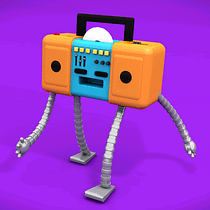 Mi propio rig modelado y animado en 3D: "DiskBot", la pequeña grabadora que lleva la onda en sus circuitos.. Een project van 3D y Animatie van Zahid Cruz - 30.05.2016