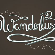Los secretos dorados del lettering - Wanderlust. Calligraph, Design, Graphic Design, T, and pograph project by Lorena Penknives - 06.12.2016