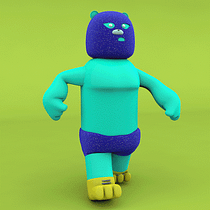  Diseño de personajes y Animación 3D (OSO LUCHADOR). Een project van 3D van Melaney Boro - 25.07.2016