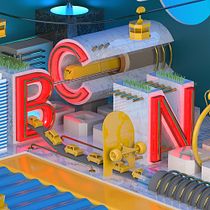 BCN - Mi Proyecto del curso: Dirección de Arte con Cinema 4D. 3D project by tomo - 08.08.2016