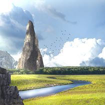 Mi Proyecto del curso: Matte Painting: creando mundos fotorrealistas. Traditional illustration, L, scape Architecture, Photograph, and Post-production project by Mario Manso Lorenzo - 08.28.2016