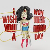Wonder Monday. 3D, Design, Traditional illustration, Comic, Character Design, Graphic Design, T, and pograph project by Mariano Ruiz - 08.29.2016